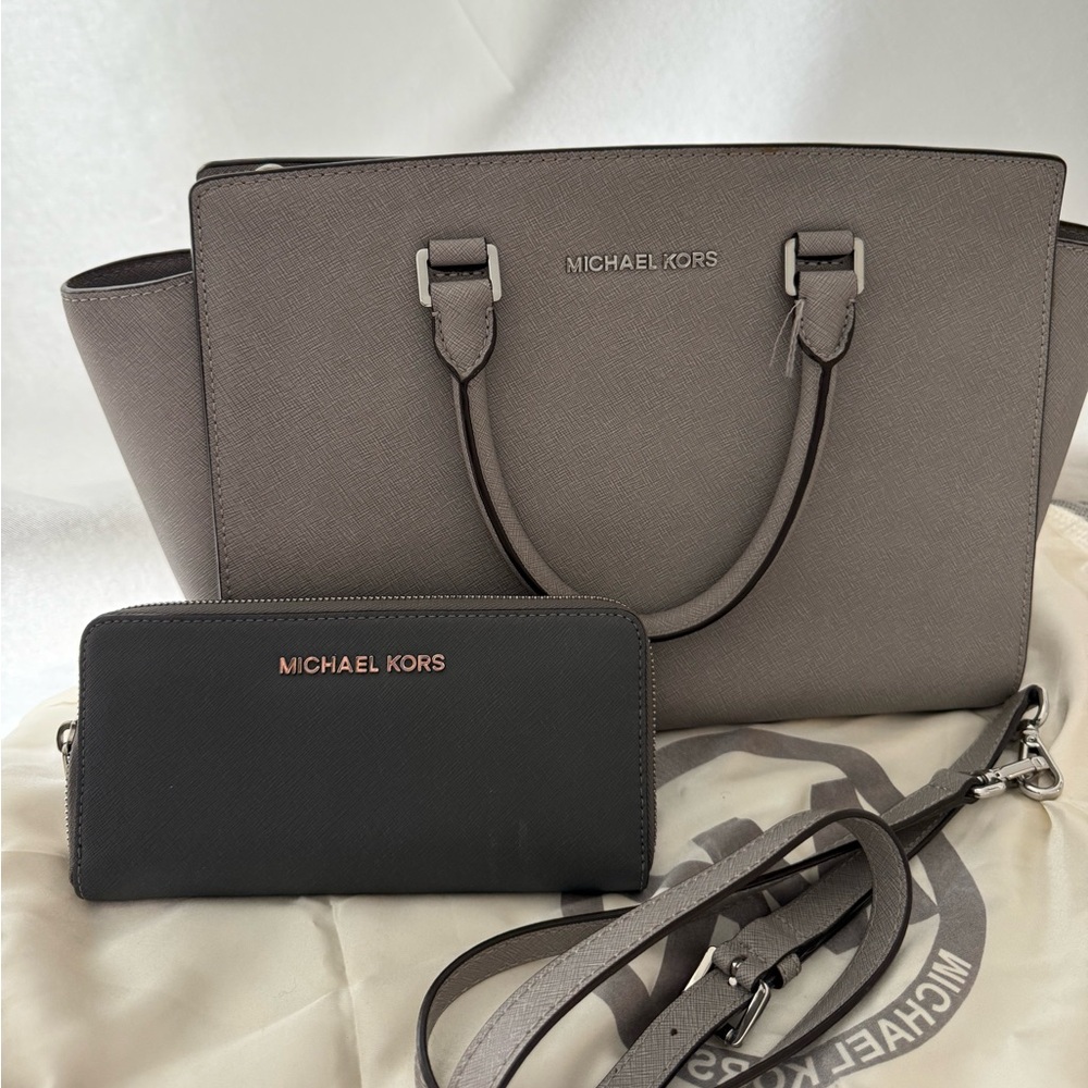 MICHAEL KORS Bag Set (bag, wallet, strap, dust bag)